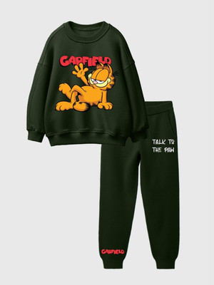 Nap Chief Boys & Girls Casual T-shirt Pant(Olive Green)