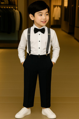 Bleckz Someck Boys Party(Festive) Shirt Pant(White)