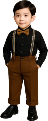 Bleckz Someck Boys Party(Festive) Shirt Pant(Black)