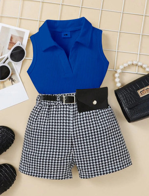 Ramiaaz Baby Girls Party(Festive) Top Shorts(Blue)