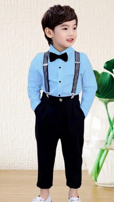 Bleckz Someck Boys Party(Festive) Shirt Pant(Blue)