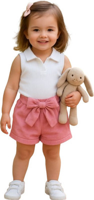 MiniMighty Baby Boys Casual T-shirt Shorts(pink)