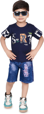 NIVARACREATION Boys Party(Festive) T-shirt Jeans(BLUE)