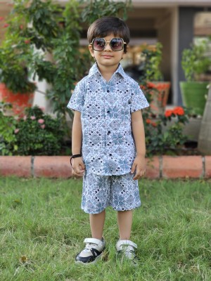 EMBLICA Baby Boys Casual Shirt Shorts(BLUE)