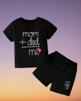 SHINING4 Baby Boys & Baby Girls Casual T-shirt Shorts(Black)