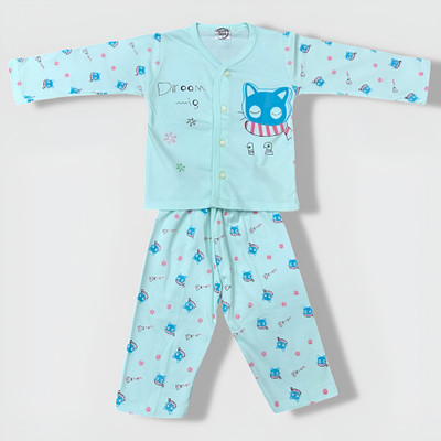 SAHIL Baby Boys & Baby Girls Casual Shirt Pant(LIGHT BLUE)