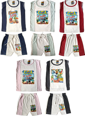 ATXP Baby Boys & Baby Girls Casual T-shirt Pant(Multicolour)