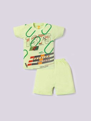 SINDON Baby Boys Casual T-shirt Pant(Light Green)