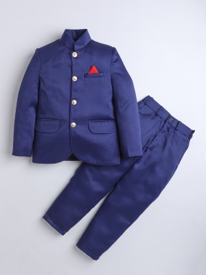 DKGF FASHION Boys Party(Festive) Coat Trouser(Blue)