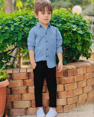 Nelkar Boys Party(Festive) Shirt Pant(SKYBLUE)