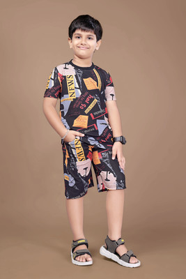WONGVO Baby Boys & Baby Girls Casual T-shirt Shorts(Black)