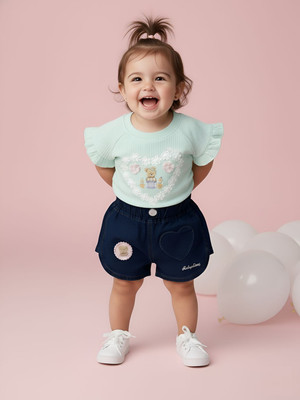 BABY'S DAY Baby Girls Casual Top Pant(Sky Blue 3)