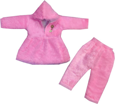Siddhi Enterprises Baby Girls Casual Top Pyjama(pink)