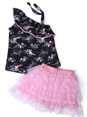 Nino Togs Baby Girls Party(Festive) Top Skirt(Skyblue)