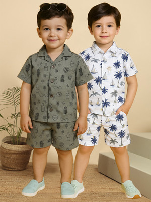 PROVOGUE Boys Casual Shirt Shorts(Multicolor1)