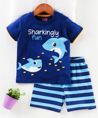 SRP COLLECTION Baby Boys Casual T-shirt Shorts(DARK BLUE)