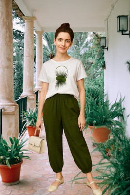 Zainabgarments Girls Casual T-shirt Pyjama(Olive)