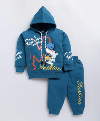 Mars Infiniti Boys & Girls Casual Sweatshirt Sweatpant(Peacock Blue)