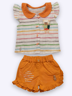 BABY'S DAY Baby Girls Casual Top Pant(Rust)