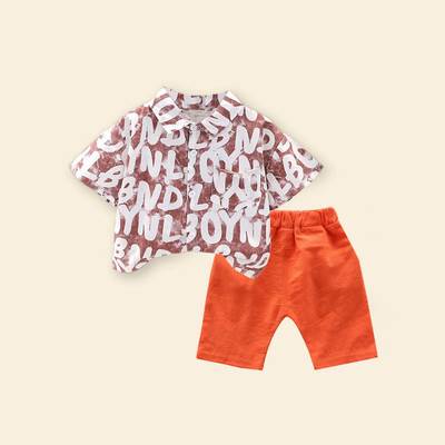 Sajavat Baby Boys Casual Shirt Shorts(BYD_MAROON_ORANGE_Maroon)