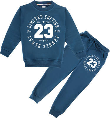 FABVIO PLUS Boys & Girls Casual Sweatshirt Sweatpant(Sea Green)