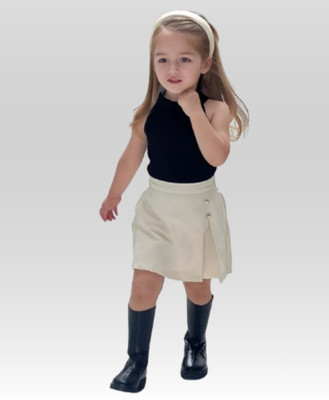 MENVVY FAB Baby Girls Party(Festive) Top Shorts(BLACK)