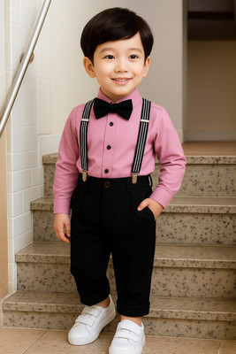 Bleckz Someck Boys Party(Festive) Shirt Pant(Pink)