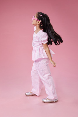 Mastarang Girls Party(Festive) Top Pant(Pink)