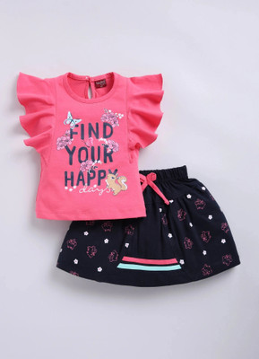 TINY BINY Girls Casual Top Skirt(Rani)
