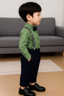 HV CREATION COLLECTION Baby Boys Party(Festive) Shirt Pant(Green)