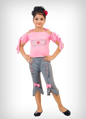 DOLPHINE ENTERPRISE Baby Girls Party(Festive) Top Pant(PINK)