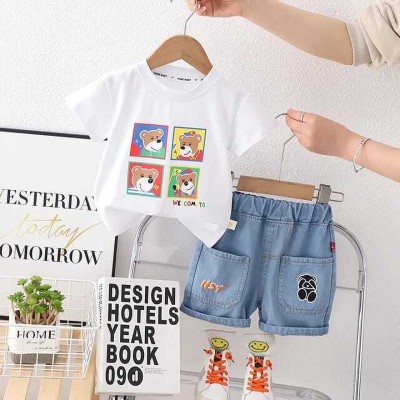 CosTheeta Baby Boys & Baby Girls Casual T-shirt Shorts(White)