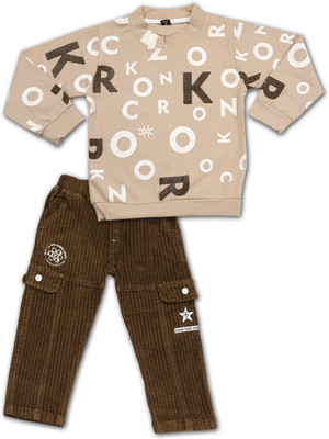 Choo Choo Boys Casual T-shirt Pant(Cream)