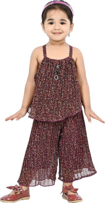 new gen Girls Casual Top Pant(Coffee)
