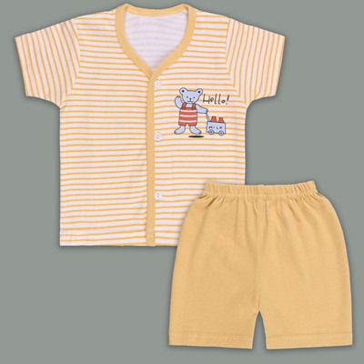 Wishkaro Baby Boys Casual T-shirt Shorts(Light Green)