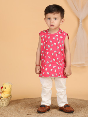 POLKA TOTS Baby Boys Casual Vest Pant(Pink)
