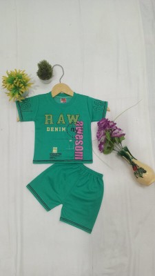 SUNCITY FASHION MART Baby Boys Casual T-shirt Pant(Green)