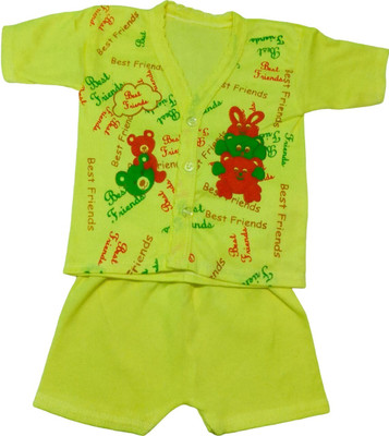 Reshma Enterprise Baby Boys & Baby Girls Casual Shirt Shorts(Green)