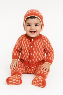 RELANE Baby Boys & Baby Girls Casual Sweater Pyjama(RED)