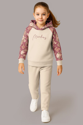 Hellcat Girls Casual Sweatshirt Track Pants(Brown/Beige)