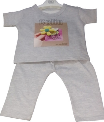 MSMERMAID Baby Boys & Baby Girls Casual Dress T-shirt(Grey)