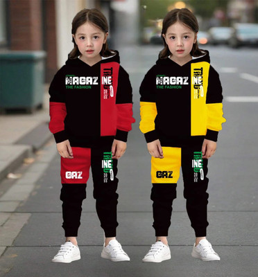 DRUZZEE Baby Boys & Baby Girls Casual T-shirt Track Pants(RED-YELLOW)