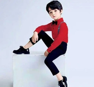 HV CREATION COLLECTION Boys Party(Festive) Shirt Pant(RED)