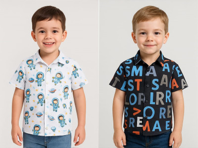 JMK Baby Boys Printed Casual Multicolor Shirt(Pack of 2)