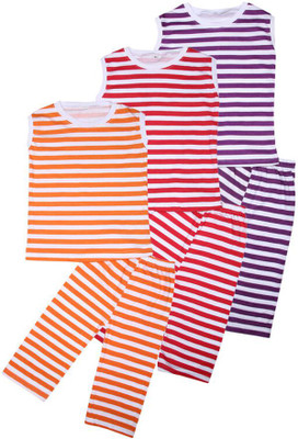 IAC Baby Boys & Baby Girls Casual T-shirt Pyjama(yellow,red,purple)