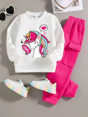 FANFAN Girls Party(Festive) T-shirt Pant(pink)