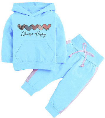 HouseOfCommon Boys & Girls Party(Festive) Sweatshirt Sweatshirt, Sweatpant(Skyblue)