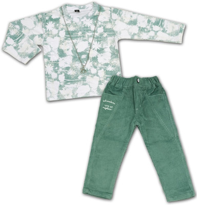 Choo Choo Boys Casual T-shirt Pant(Green)