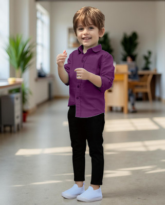 Nelkar Boys Party(Festive) Shirt Pant(WINE)