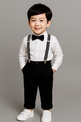 Bleckz Someck Boys Party(Festive) Shirt Pant(White)